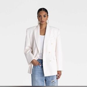 NWT KBB Kahlana David Cream Women's Blazer